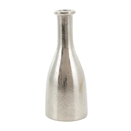 Silver Aluminum Taper Candle Holder Set {4}