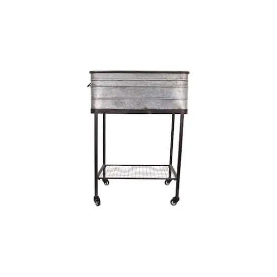 Hello Honey® 34" Metal Bucket & Planter on Stand with Casters {3}