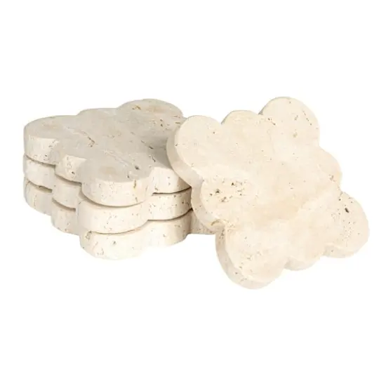 Hello Honey Tuscan Elegance Travertine Coaster Set, 4ct. {7}