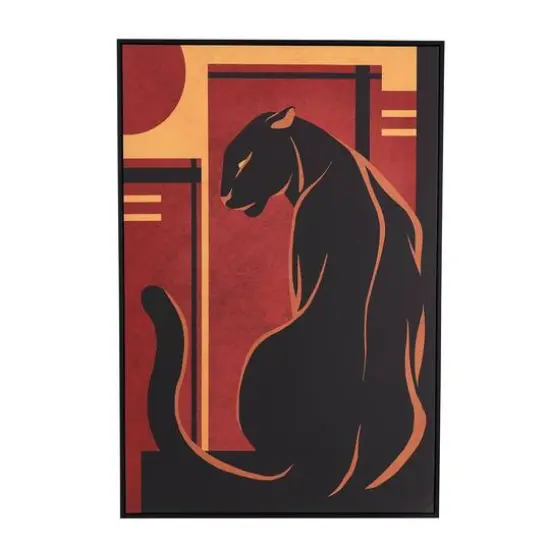 Red & Orange Leopard Framed Wall Art {1}