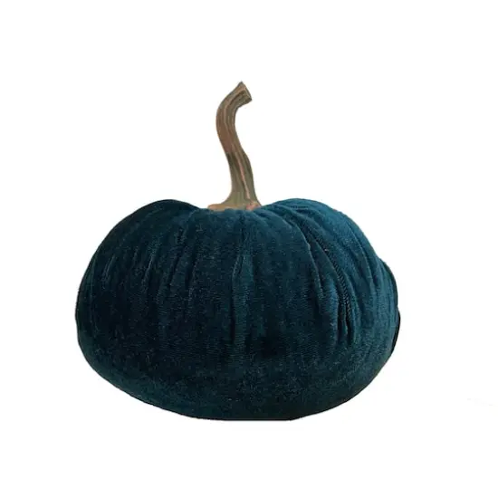 Flora Bunda&reg; 5" Velvet Decorative Pumpkin Peacock {1}