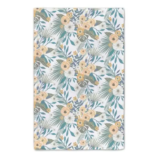 Feels Like Home Tropical Floral Tea Towel Set White {6}