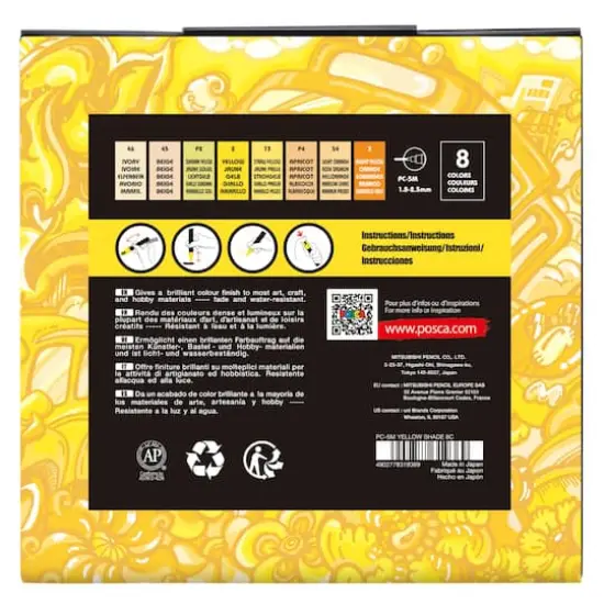 POSCA&reg; PC5M Color Shades Medium Bullet Tip Paint Markers {9}