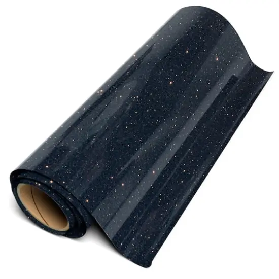 Siser&reg; Glitter Heat Transfer Vinyl, 120" Black {1}