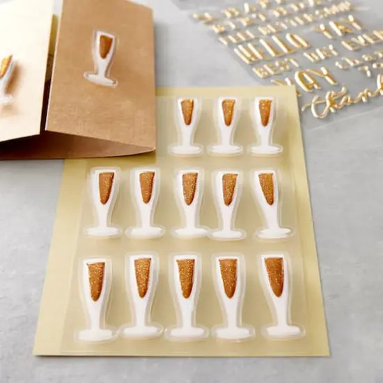 Champagne Glass Stickers by Recollections&trade; {5}