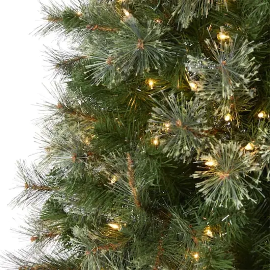 10ft. Pre-Lit Cashmere Artificial Christmas Tree, Warm White LED Lights {4}
