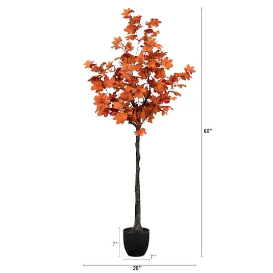 5ft. Autumn Rustic Maple Artificial Fall Tree {4}