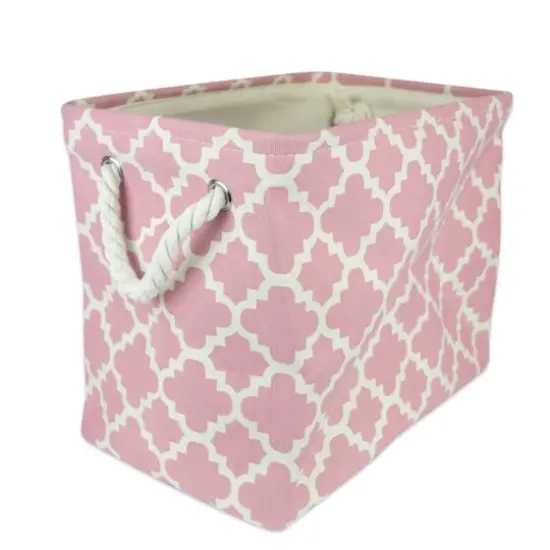 DII&reg; Small Rectangle Lattice Polyester Bin Rose {1}