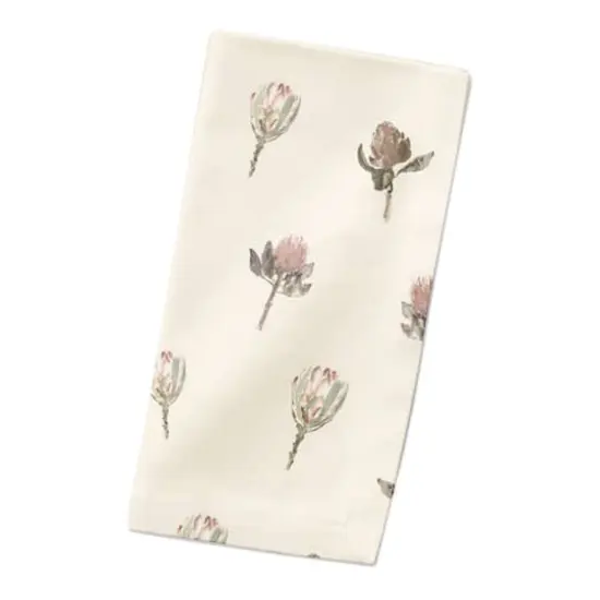 Cottage Florals Cotton Twill Napkin Cream {3}