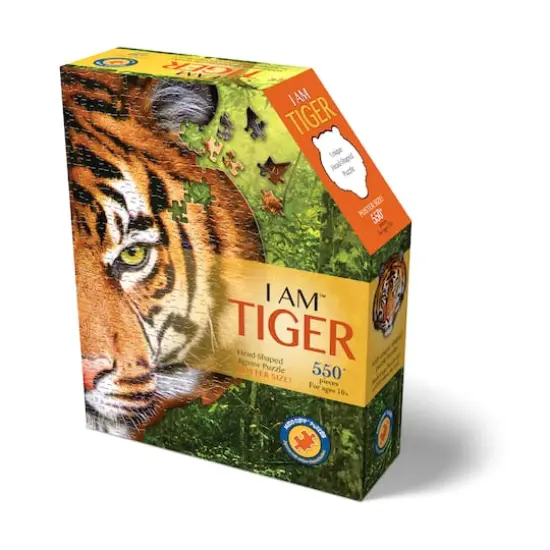 Madd Capp&trade; I Am&trade; Tiger Head-Shaped 550 Piece Jigsaw Puzzle {1}