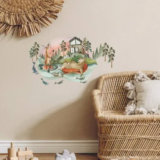 RoomMates Lazy River & Friends Peel & Stick Giant Wall Decal Set {4}