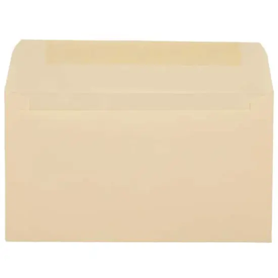 JAM Paper 3.625" x 6.5" Premium Commercial Envelopes, 100ct. Ivory {4}