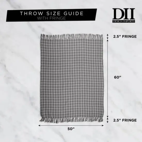 DII&reg; Aqua Herringbone Stripe Throw {4}