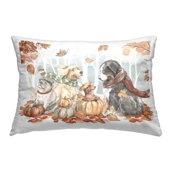 Stupell Industries Autumn Fun Dogs Decorative Printed Throw Pillow {1}
