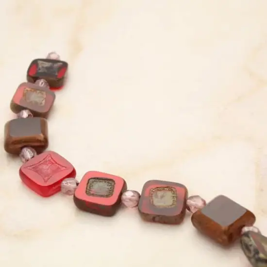 Red Squares Czech Glass Bead Mix by Bead Landing&trade; {6}