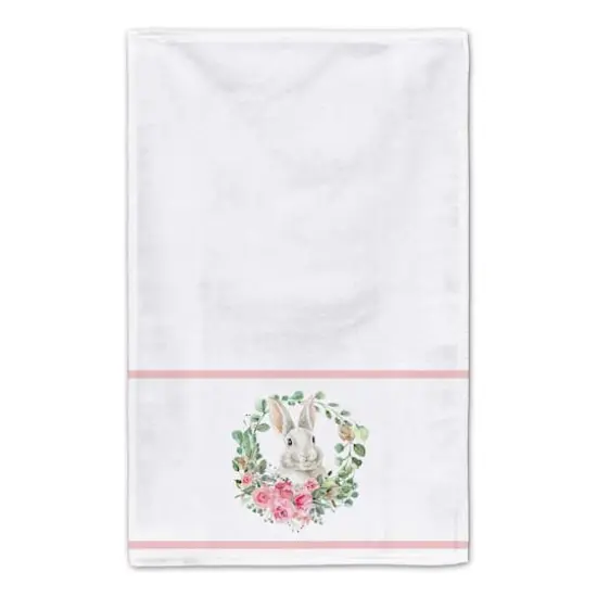 Rabbit Wreath Tea Towel - Set of 2 {5}