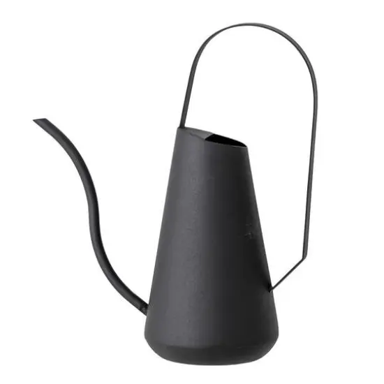 Hello Honey&reg; 12" Black Metal Watering Can {1}