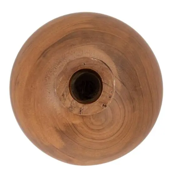 Hello Honey&reg; 5" Walnut Finish Decorative Paulownia Wood Vase {9}