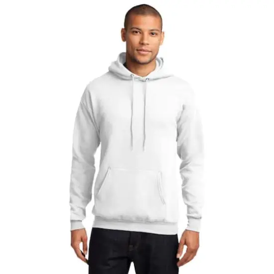 Port & Company® Neutrals Core Fleece Pullover Hooded Sweatshirt White {4}