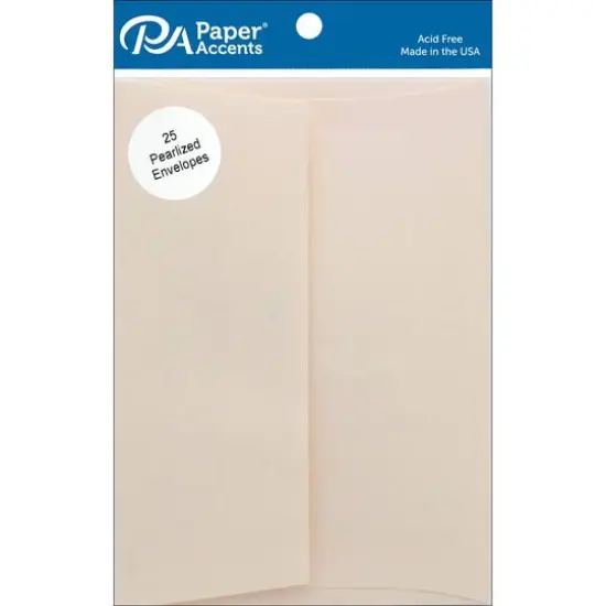 PA Paper&trade; Accents 5.25" x 7.25" Pearlized Envelopes, 25ct. Cameo {1}