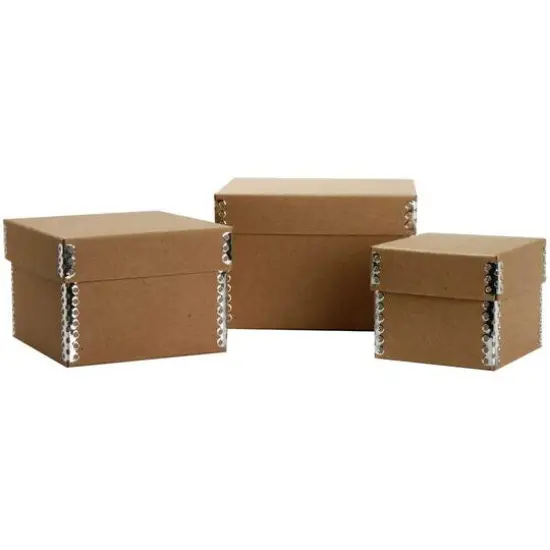 JAM Paper Natural Kraft Nesting Box Set {4}