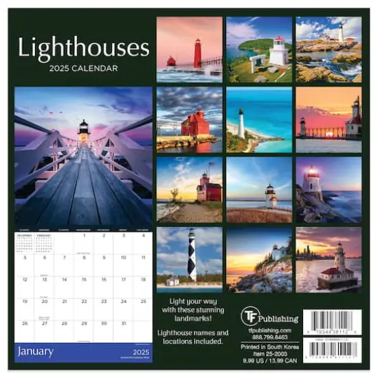 TF Publishing 2025 Lighthouses Mini Calendar {3}