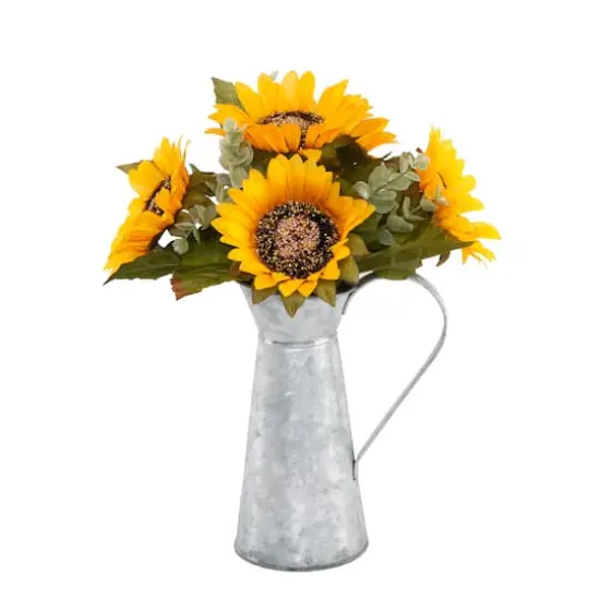 Flora Bunda&reg; 13" Yellow Sunflowers in Watering Tin {1}
