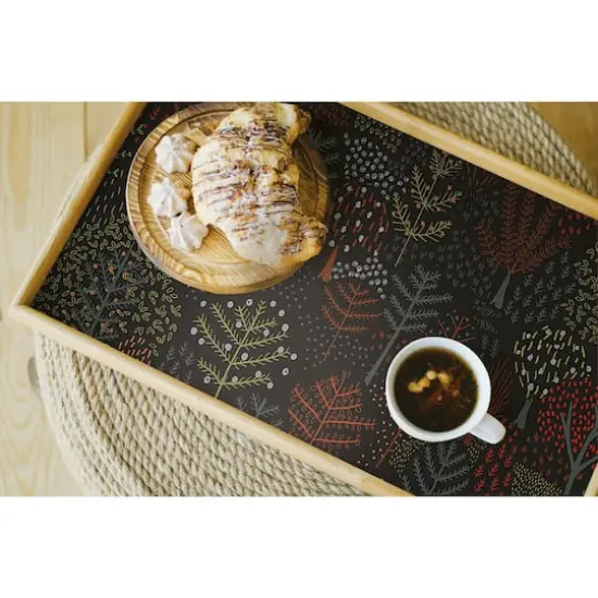 RoomMates Folklore Trees Peel & Stick Wallpaper Black/Green {4}