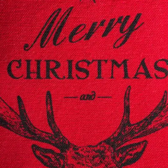 DII&reg; 72" Red Stag Christmas Print Table Runner {8}