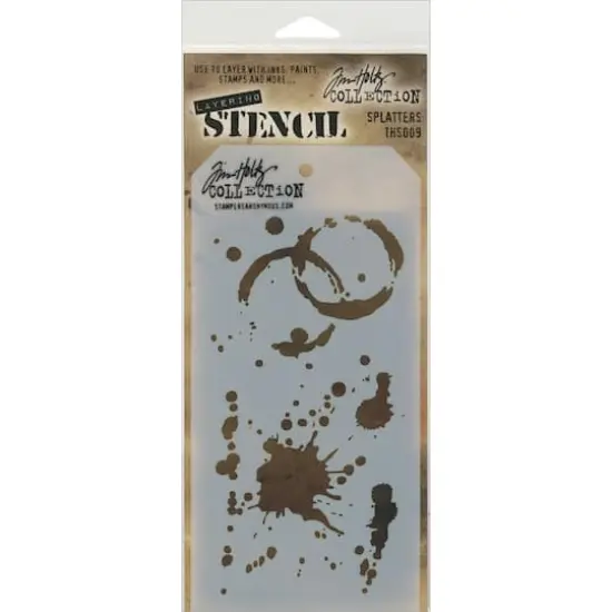Stampers Anonymous Tim Holtz&reg; Splatters Layered Stencil, 4" x 8.5" {1}