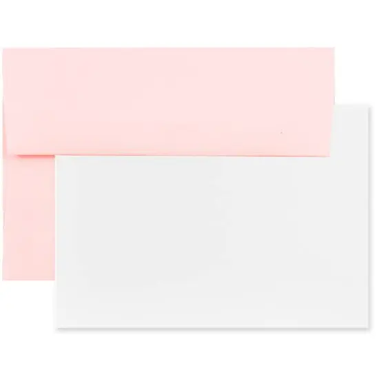 JAM Paper A2 Blank Greeting Card Set, 100ct. Baby Pink {1}