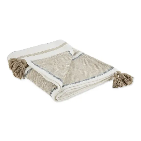 DII&reg; Stone & Mineral 2-Tone Chevron Stripe Throw {1}