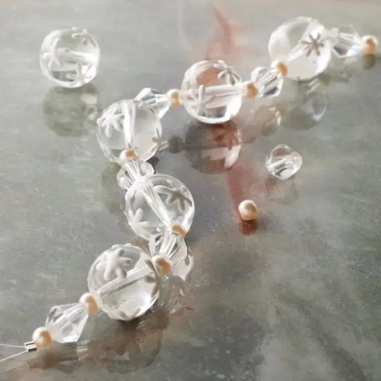 Snowflake Lampwork Glass Round Bead Mix by Bead Landing&trade; {3}