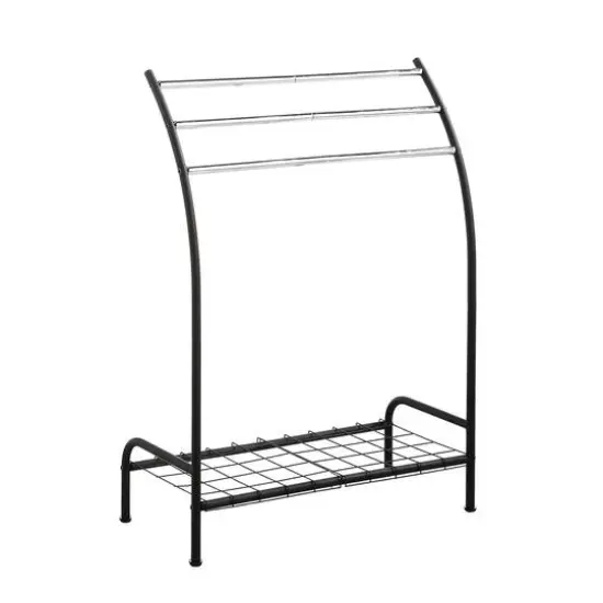 SunnyPoint Standing Towel Rack Black {2}