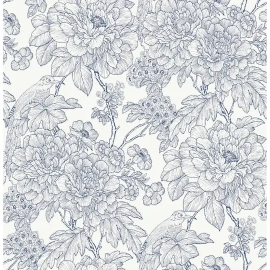 NuWallpaper Blue Sudbury Peel & Stick Wallpaper {1}