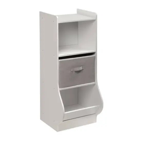 Badger Basket White Upright Storage Nook With Reversible Basket {8}