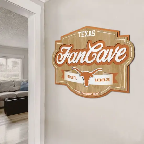 NCAA Fan Cave Sign Texas Longhorns {5}