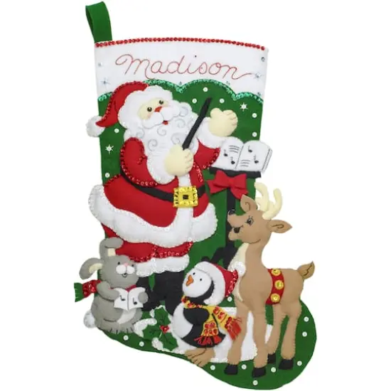 Bucilla Santa's Choir Practice Felt Stocking Kit {4}
