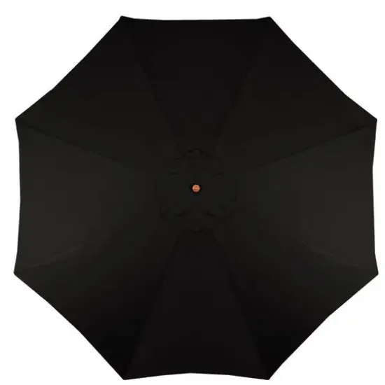 8.5ft. Outdoor Patio Market Umbrella with Wooden Pole Black {4}
