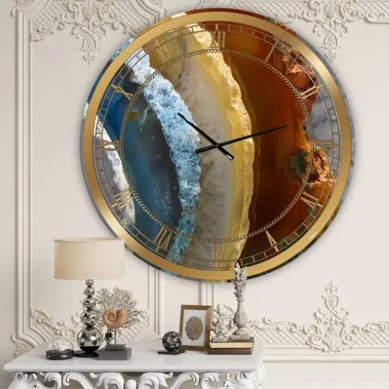 Designart Mineral Slice XV Oversized Fashion Wall Clock {3}