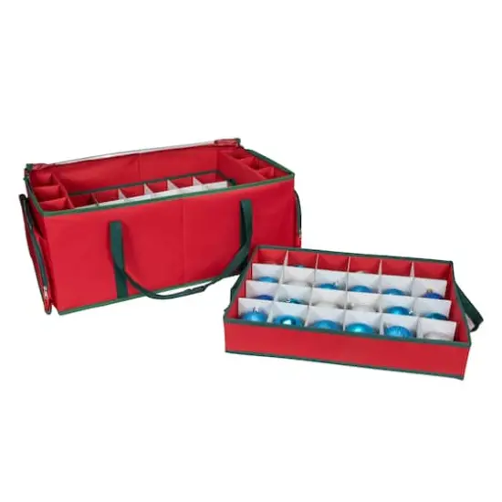 24" Red Christmas Ornament Storage Bag {6}