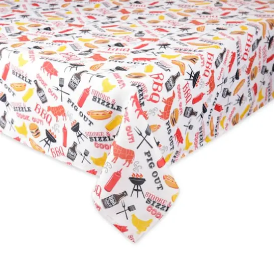 BBQ Fun Print Outdoor Tablecloth 60" x 120" {3}