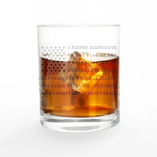 11oz. Pledge of Allegiance Whiskey Glass {3}