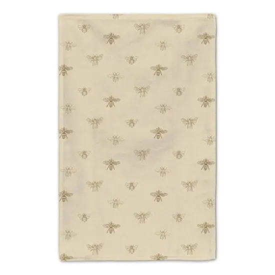 Bees & Butterflies Welcome Tea Towel Set Gold {6}