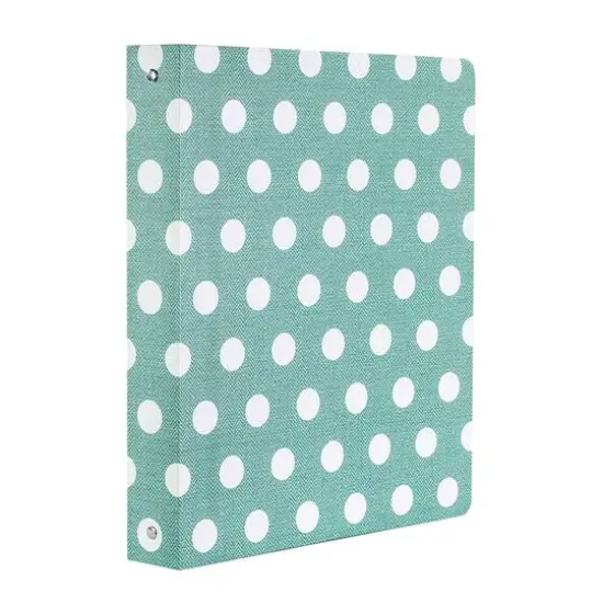 Textured Large Dots Three Ring Binder {1}