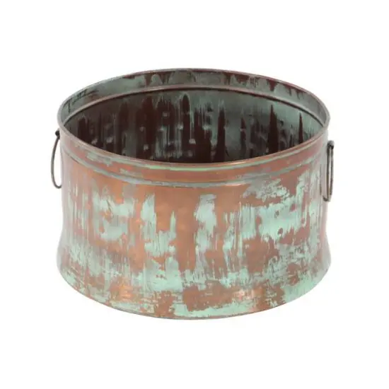 Copper Metal Rustic Planter Set {3}