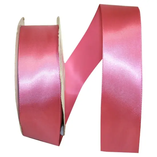 JAM Paper 1.5" x 50yd. Single Face Satin Ribbon Colonial Rose {1}