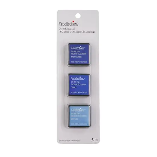 Dye Ink Pad Set by Recollections&trade; Navy/Cobalt/Sky {1}