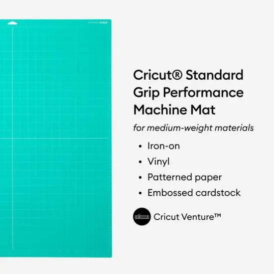Cricut&reg; 2-Pack Standard Grip Performance Machine Mats, 24" x 12" Green {3}