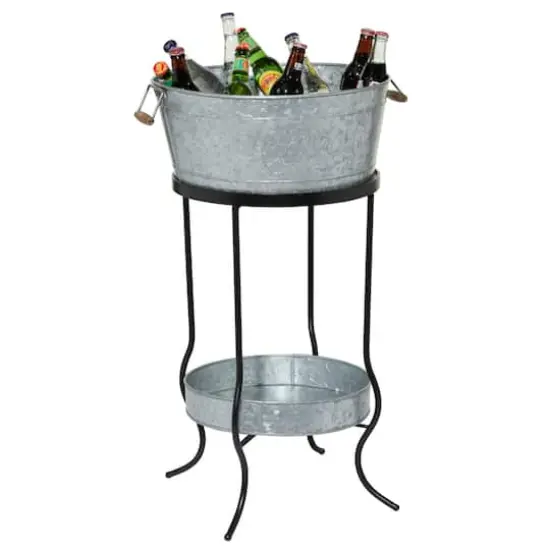 34" Metal Contemporary Wine Bucket {1}